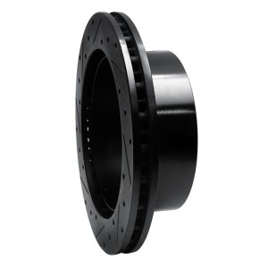 Ford E-150 Econoline Brake Rotor (1) - Rear Right - R1 Concepts - Drilled & Slotted - Black - `99-`07